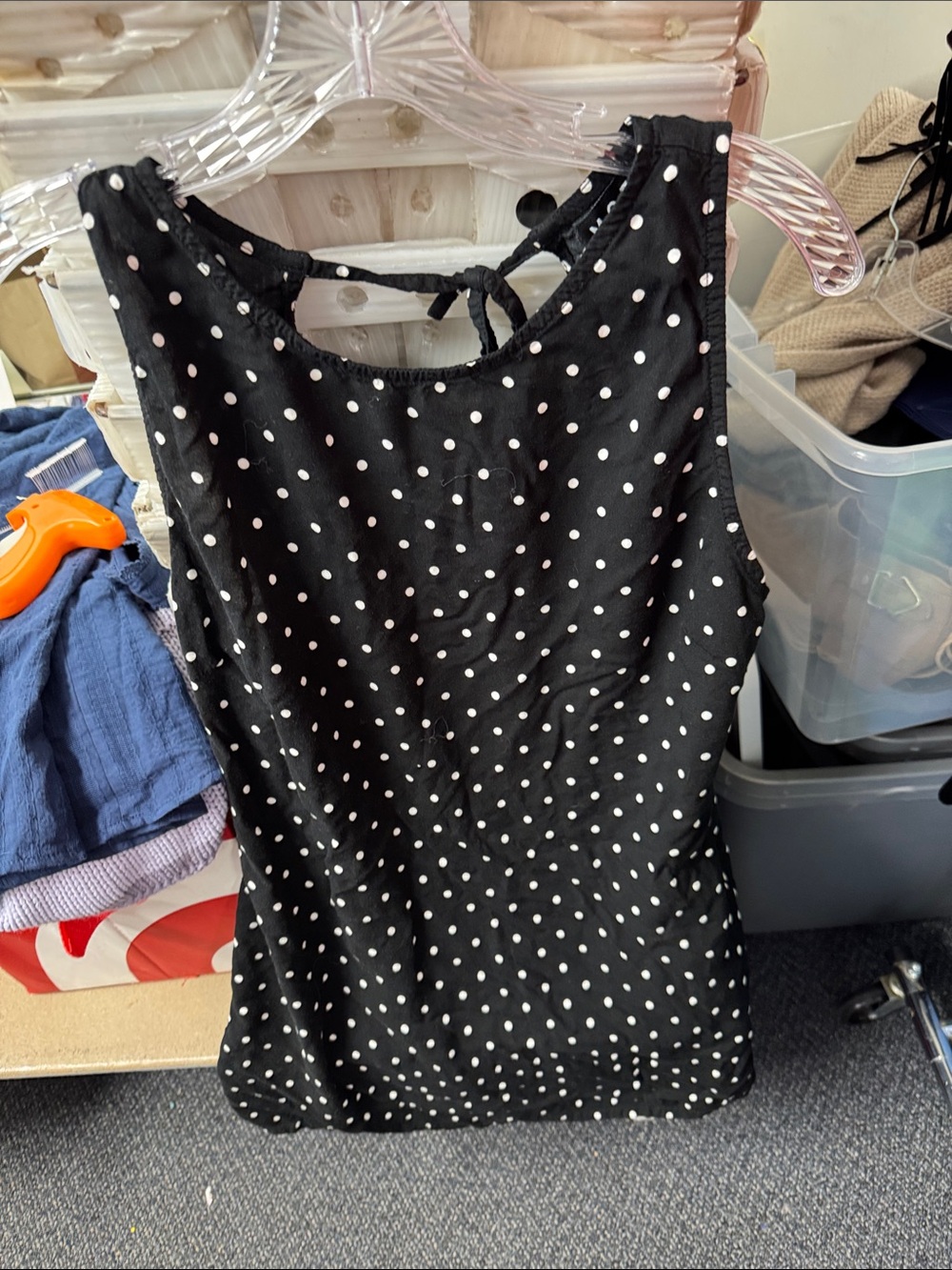 Motel polka dot dress L // 082652